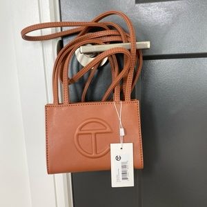 Authentic small Telfar mini shoulder bag #telfar #brown #small